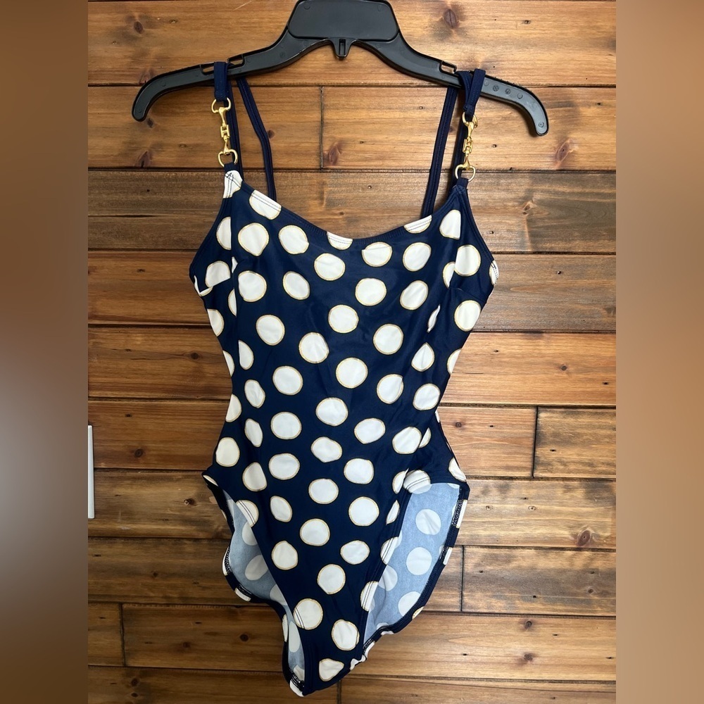 La Blanca vintage one piece swimsuit polka dot size 8